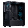 Hiditec V20 Pro Caja de PC Gaming Semitorre ARGB Negro con Cristal Templado, 8 Ventiladores, Compatible ATX